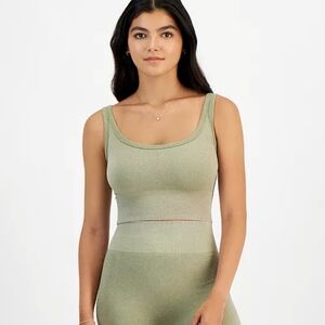 Olive Green Ribbed Women's Intimate Top